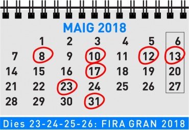 calendari agenda maig